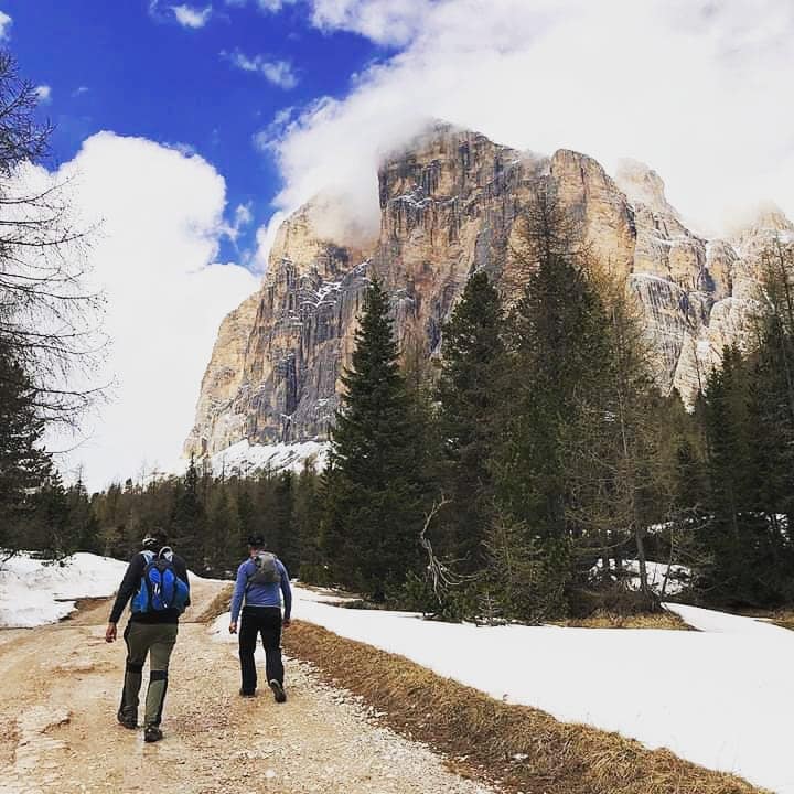 Hiking trekking in the dolomites italy italian alps with friends Old Soles Turtle
