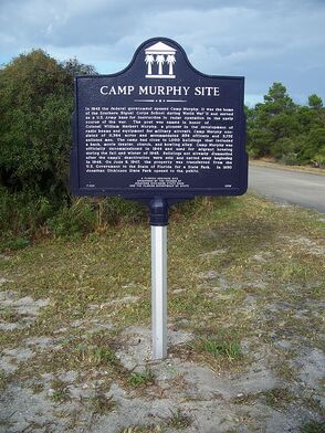 Camp Murphy Historical marker Hobe Sound Florida Jonathan Dickinson State Park