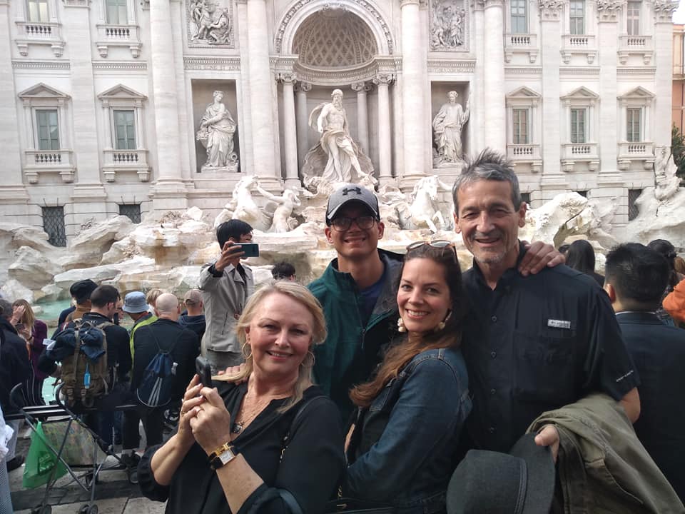 Old Soles Travel with family Trevi Fountain Rome Italy